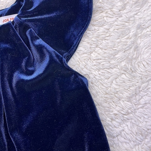 🟢 Joe Fresh Velvet Navy Blue Dress 12-18 months (22-27 lbs) - Picture 4 of 4